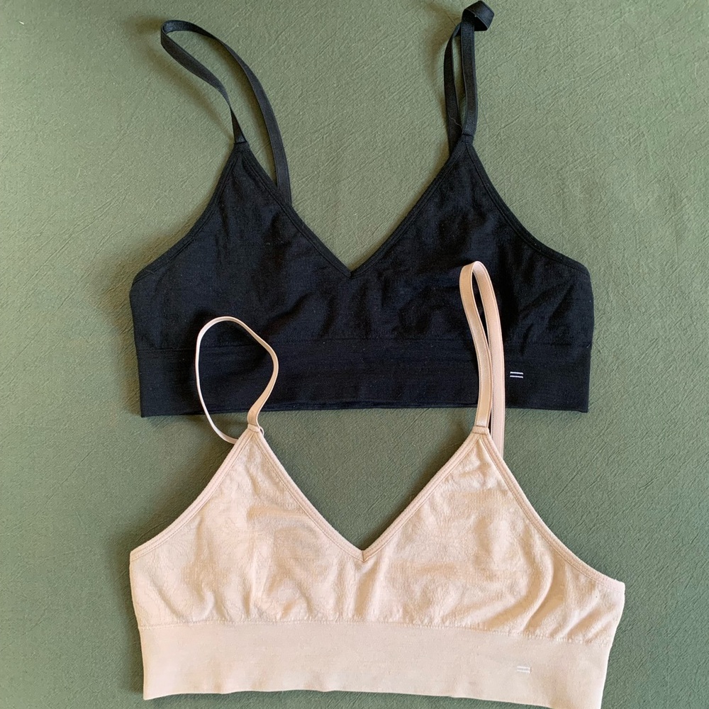 Pair of Branwyn 100% Merino Bralettes